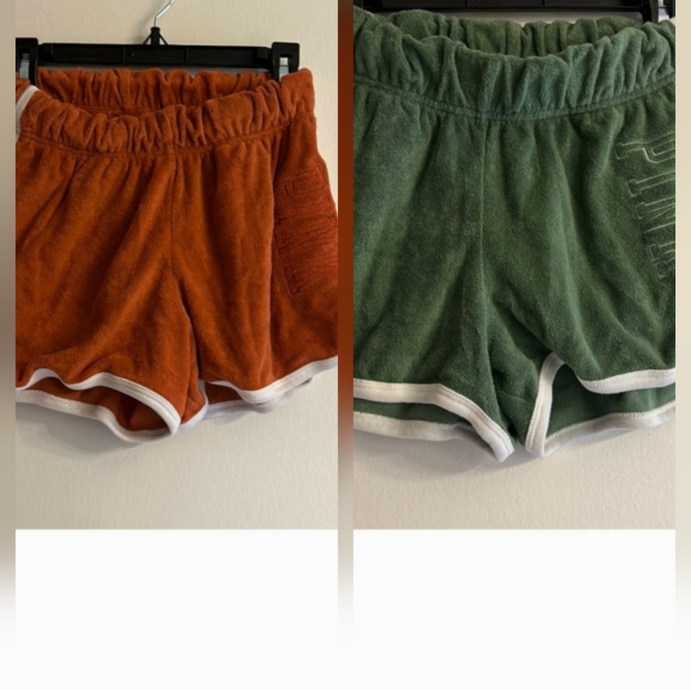 2 Pairs Of Victoria's Secret Terry Cloth Shorts